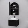 Paris Arch Matte Black Shaving Cabinet 605 * 872